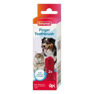 Beaphar Soft Finger Toothbrush for Cats and Dogs 2 Pack